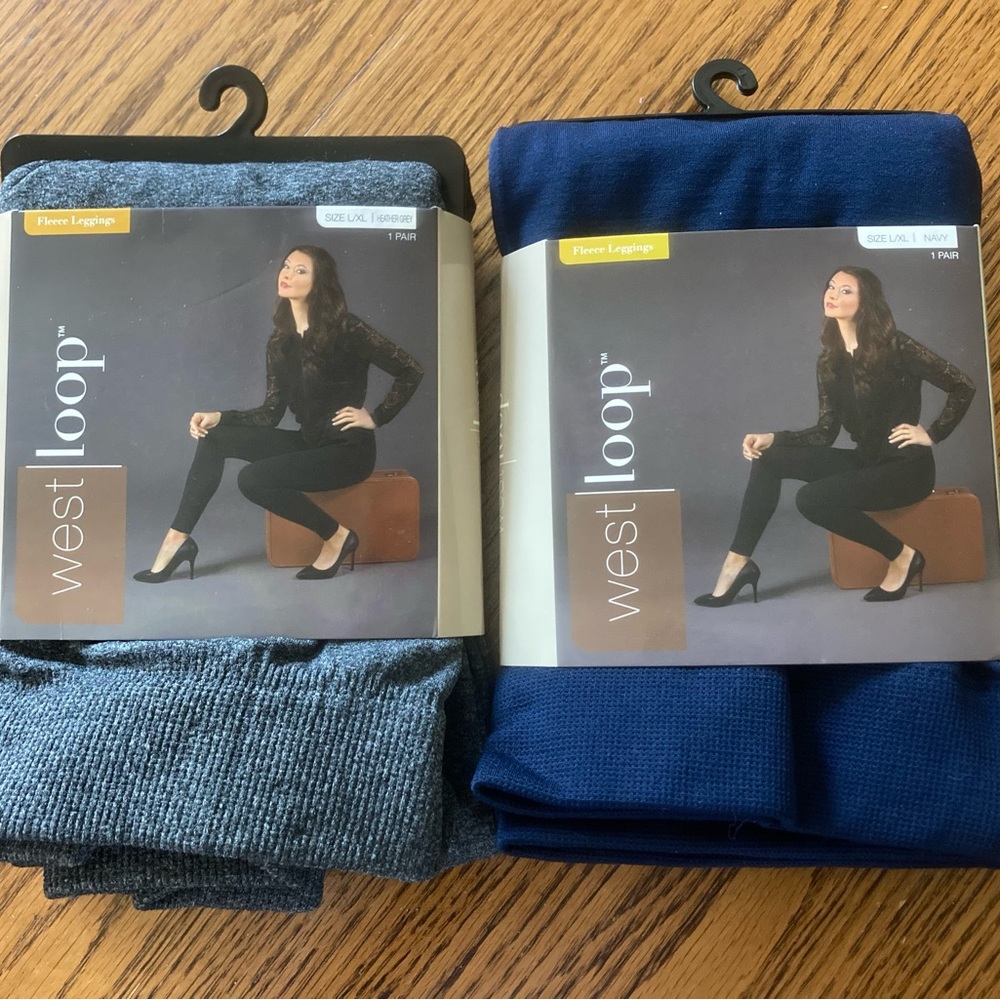 COPY - 🆕 BNIP, West Loop Fleece Leggings, Navy and Heather Gray, L/XL